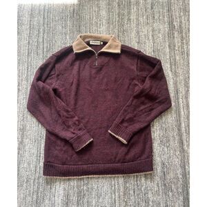 Island Alpaca quarter zip sweater XL * flaw